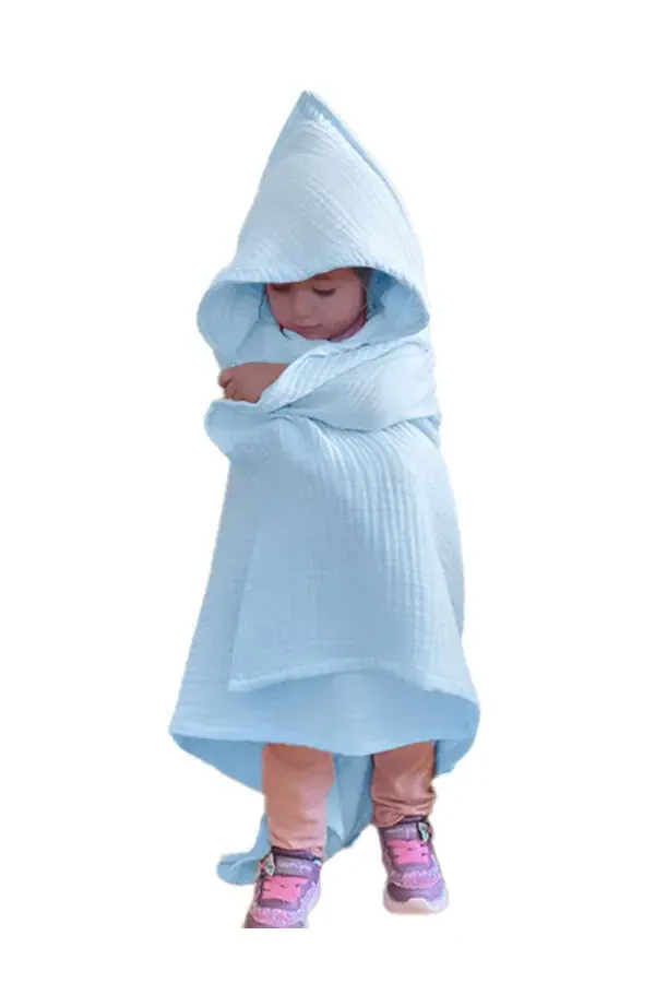 Four-Layer Muslin Baby Kid Towel Swaddle Bath Towel Cotton Beach Towel Poncho 4 Layers - 7