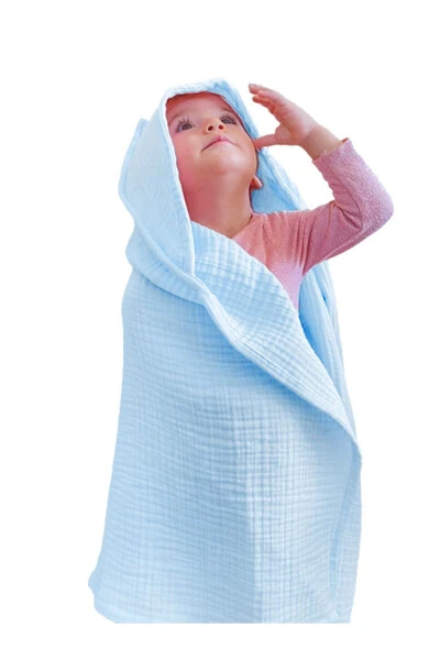 Four-Layer Muslin Baby Kid Towel Swaddle Bath Towel Cotton Beach Towel Poncho 4 Layers - 8