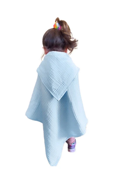 Four-Layer Muslin Baby Kid Towel Swaddle Bath Towel Cotton Beach Towel Poncho 4 Layers - 9