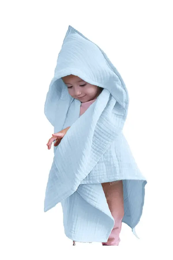 Four-Layer Muslin Baby Kid Towel Swaddle Bath Towel Cotton Beach Towel Poncho 4 Layers - 10