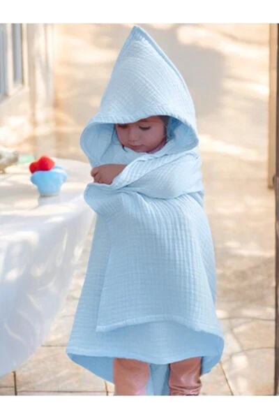 Four-Layer Muslin Baby Kid Towel Swaddle Bath Towel Cotton Beach Towel Poncho 4 Layers - JOYOUS MOM KIDS