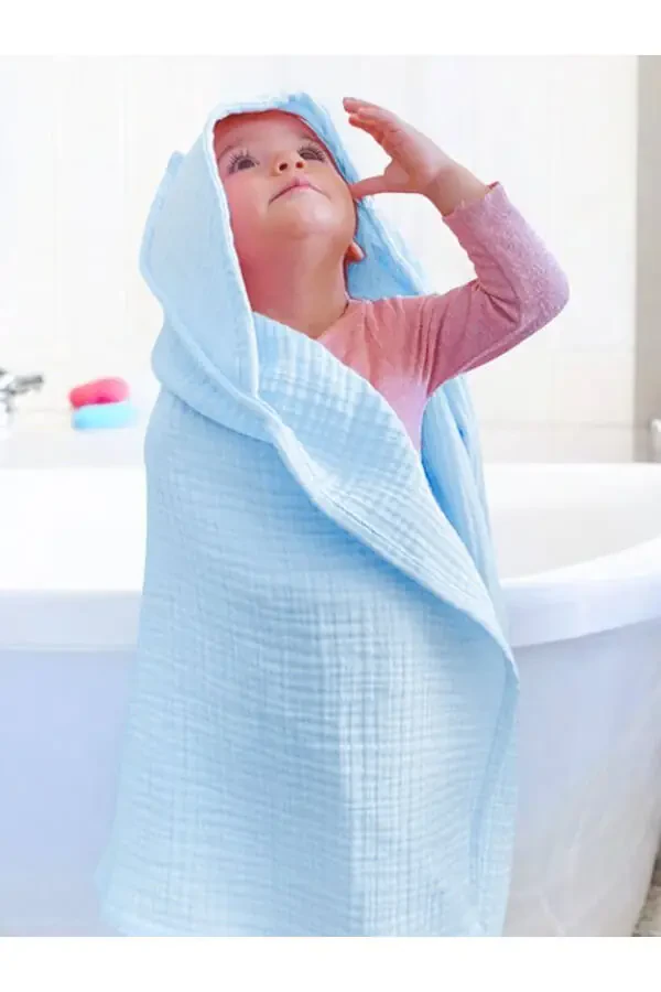 Four-Layer Muslin Baby Kid Towel Swaddle Bath Towel Cotton Beach Towel Poncho 4 Layers - 3
