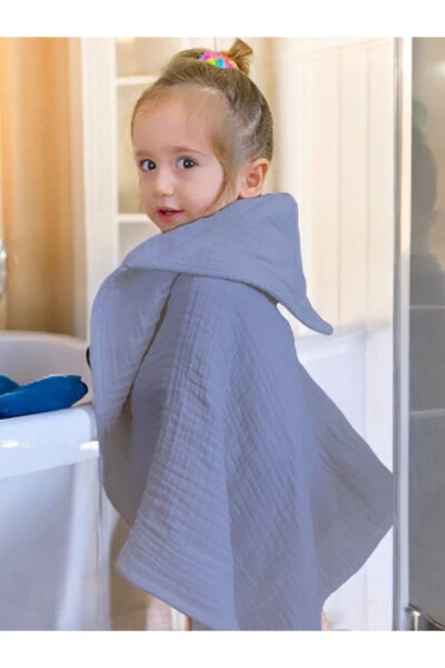 Four-Layer Muslin Baby Kid Towel Swaddle Bath Towel Cotton Beach Towel Poncho 4 Layers - JOYOUS MOM KIDS