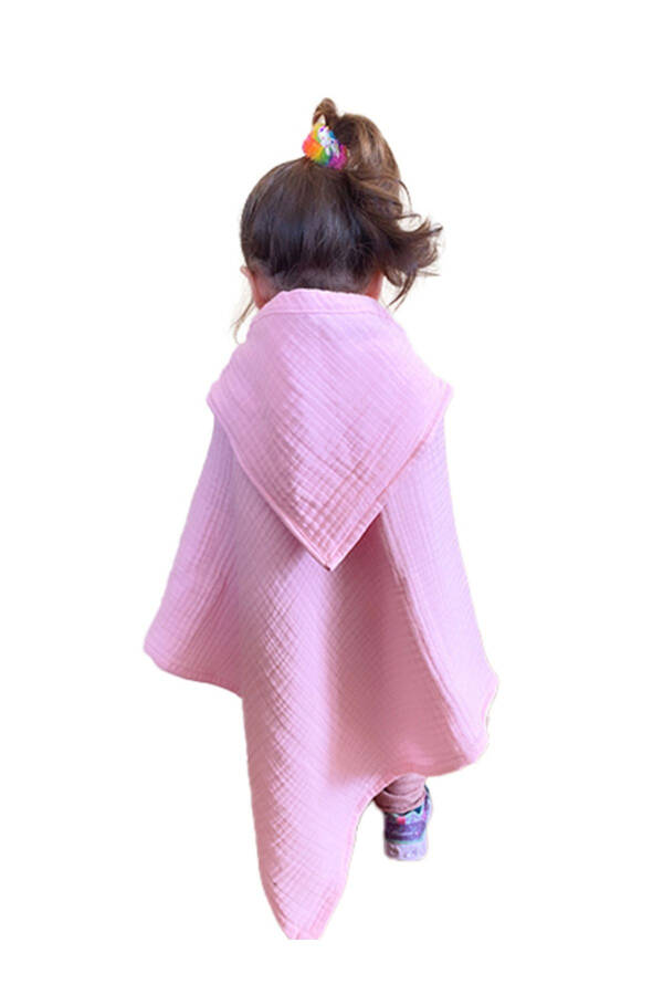 Four-Layer Muslin Hooded Baby Child Towel Swaddle Bath Towel Cotton Beach Towel Poncho 4 Layers - 10