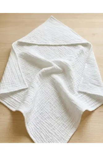 Four-Layer Muslin Hooded Baby Child Towel Swaddle Bath Towel Cotton Beach Towel Poncho 4 Layers 