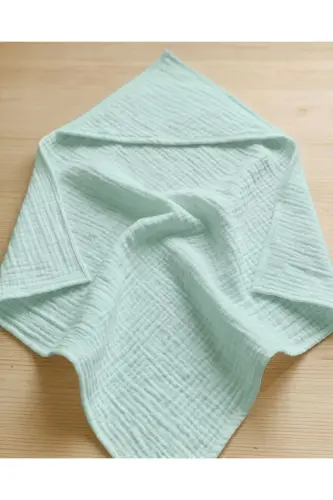 Four-Layer Muslin Hooded Baby Kid Towel Swaddle Bath Towel Cotton Beach Towel Poncho 4-Layer 