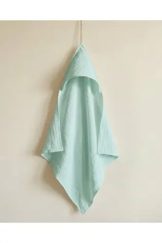 Four-Layer Muslin Hooded Baby Kid Towel Swaddle Bath Towel Cotton Beach Towel Poncho 4-Layer - 3