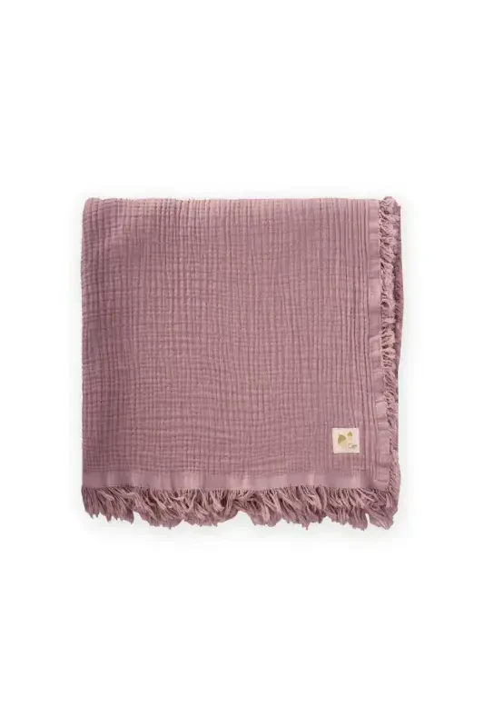 Four Layer Tassel Blanket 80X120 Cm Copper-COPPER - 3