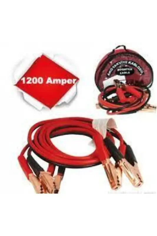 Four-Piece Roadside Assistance Kit + Bagged Battery Booster Cable + Jack + Lug Wrench - 2