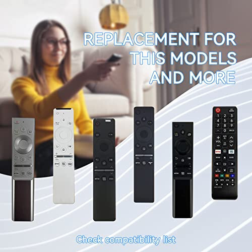 Fourmor Original Voice Remote Control - BN59-01357A Solar Charging for Samsung 2021 and 2022 and 2023 Smart TVs. Also Bn59-01358F Full Function Replacement - 9