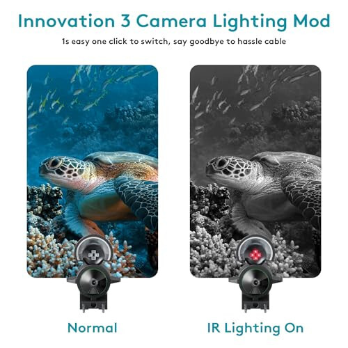 Fourq Underwater Fishing Camera, Fishing Camera Ice, 5inch High Definition, High Brightness, LCD Display, 10000mah Li-Battery, 100ft Cable and 4pcs Ir Lights for underwater exploration Ice Fishing - 3