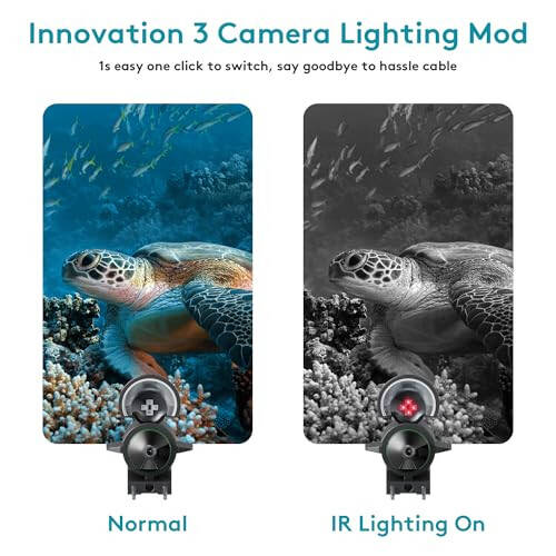 Fourq Underwater Fishing Camera, Fishing Camera Ice, 5inch High Definition, High Brightness, LCD Display, 10000mah Li-Battery, 100ft Cable and 4pcs Ir Lights for underwater exploration Ice Fishing - 3