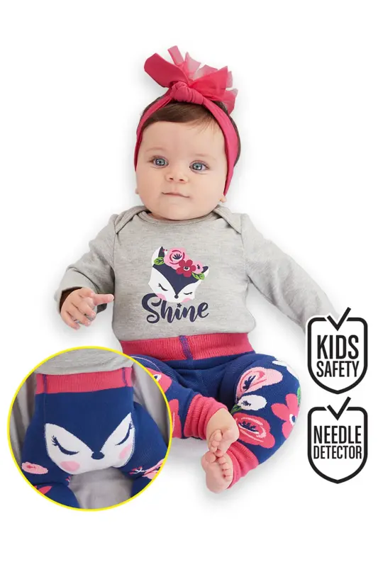 Fox Baby Girl Bodysuit Leggings-Pants Set - 1