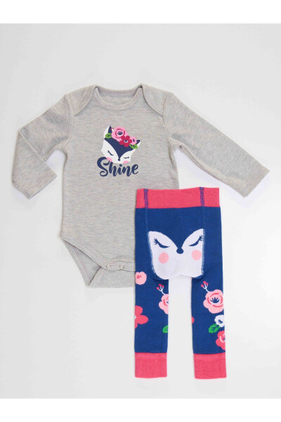 Fox Baby Girl Bodysuit Leggings-Pants Set - 19