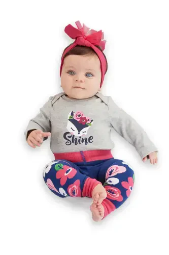 Fox Baby Girl Bodysuit Leggings-Pants Set - DENOKIDS (1)