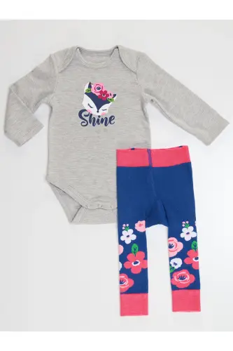 Fox Baby Girl Bodysuit Leggings-Pants Set - 4