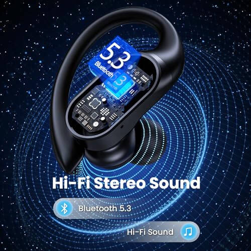 FOYCOY Simsiz Quloqchinlar Bluetooth Quloqchinlar 90 Soat O'ynash Vaqti Quloqchinlar IPX7 Su O'tkazmaydigan Sport Quloqchinlari Simsiz Zaryadlash Qutisi Quloq Usti Quloq Kancalari Quloqchin - 2
