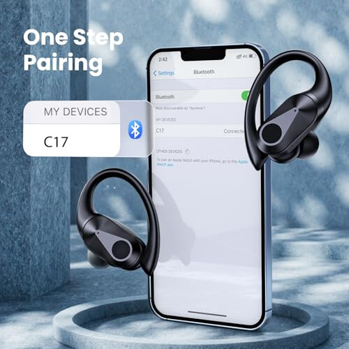 FOYCOY Simsiz Quloqchinlar Bluetooth Quloqchinlar 90 Soat O'ynash Vaqti Quloqchinlar IPX7 Su O'tkazmaydigan Sport Quloqchinlari Simsiz Zaryadlash Qutisi Quloq Usti Quloq Kancalari Quloqchin - 6