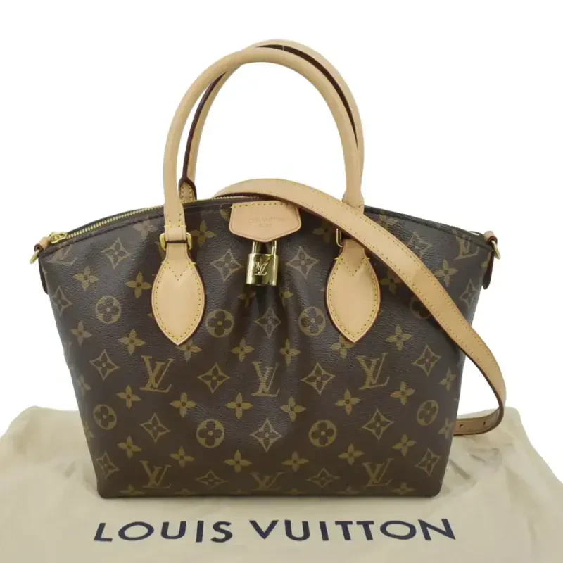 Fŏydalanilgan LOUIS VUITTON Boetie PM NM Monogramli Kanvas Hamayli Чант Сумка Коричневая - 3