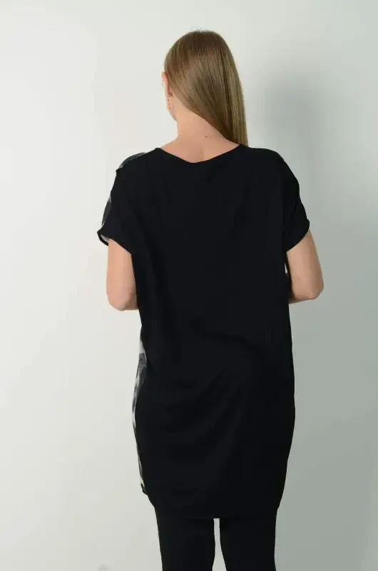 FR887 moda leopardli atlas tunika - 10