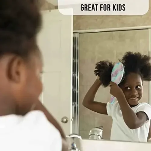 FRAMAR Binafsha Soch Yoyuvchi Tarak, Ayollar uchun Soch Yoyuvchi Tarak, Qizlar uchun Ho'l Soch Tarak, Soch Yoyuvchi Tarak, Ho'l Soch Tarak, Soch Taraklari, Qizlar Soch Yoyuvchi Tarak, Jilosizlantirishni Kamaytiradi – Tie Dye - 6