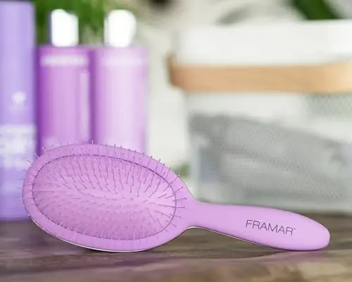 Framar Detangling Brush for Curly Hair – Hair Brushes for Women, Wet Hairbrush For Women, Hairbrushes, Purple Hair Brush Detangler, Reduces Breakage, Frizz and Static – Purple - 6