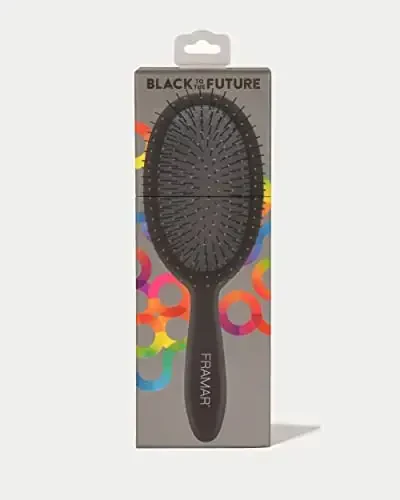 Framar Detangling Brush for Curly Hair – Hair Brushes for Women Detangler, Wet Detangler Hair Brush Wet, Wet Hairbrush For Women, Hairbrushes, Wet Hair Brush Detangler – Reduces Hair Breakage Black - 3