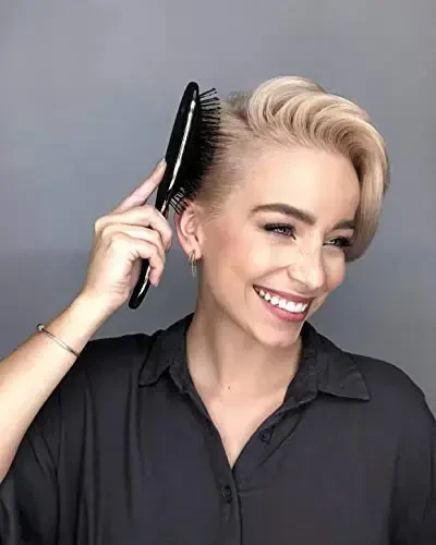 Framar Detangling Brush for Curly Hair – Hair Brushes for Women Detangler, Wet Detangler Hair Brush Wet, Wet Hairbrush For Women, Hairbrushes, Wet Hair Brush Detangler – Reduces Hair Breakage Black - 4