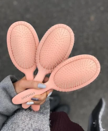 Framar Detangling Brush for Curly Hair – Hair Brushes for Women, Wet Detangler Hair Brush, Wet Hairbrush For Women, Hairbrushes, Hair Brush Detangler – Reduces Hair Breakage Champagne - 5