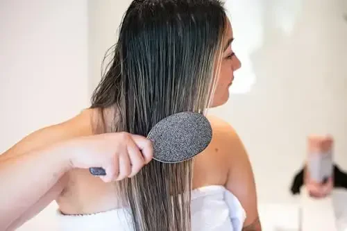 FRAMAR Glitter Soch cho'tkasi Detangler, Ayollar uchun soch cho'tkasi, Qizlar uchun ho'l soch cho'tkasi, Soch detangler cho'tkasi, Ho'l soch cho'tkasi, Soch cho'tkalari, Qizlar uchun soch cho'tkasi Detangler, Frizzni kamaytiradi - Qora - 6