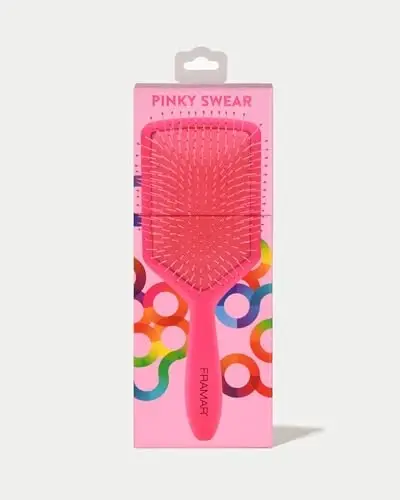 FRAMAR Paddle Hair Brush For Women – Wet Paddle Brush For Thick Hair, Wet Hair Brushes For Women, Pink Hair Brush Detangler – Reduces Breakage - 4