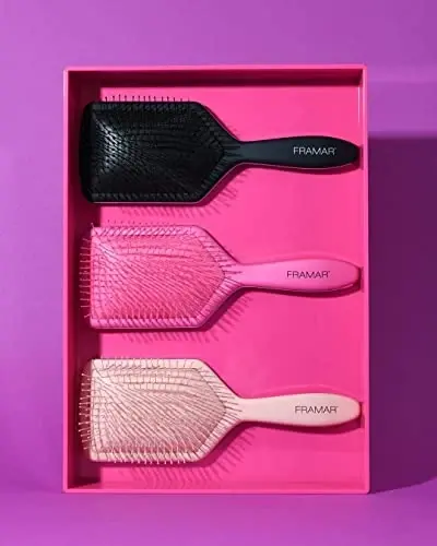 FRAMAR Paddle Hair Brush For Women – Wet Paddle Brush For Thick Hair, Wet Hair Brushes For Women, Pink Hair Brush Detangler – Reduces Breakage - 5