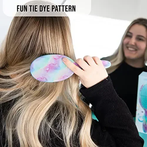 FRAMAR Purple Hair Brush Detangler, Detangling Hairbrush For Women, Wet Hair Brush For Girls, Hair Detangler Brush, Wet Hairbrush, Hairbrushes, Girls Hairbrush Detangler, Reduces Frizz – Tie Dye - 2