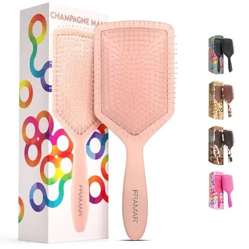 FRAMAR Paddle Brush Qalin Sochlar Uchun, Paddle Soch Cho'tkasi, Yechish Cho'tkasi, Ho'l Paddle Cho'tkasi, Ayollar uchun Soch Cho'tkasi, Erkaklar uchun Soch Cho'tkasi, Ho'l Yechuvchi Soch Cho'tkasi - 1
