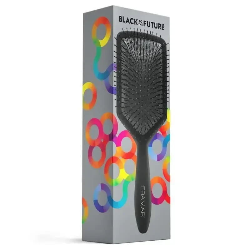 FRAMAR Black Paddle Hair Brush For Women – Wet Paddle Brush Detangler For Thick Hair Brushes For Women, Hairbrush – Reduces Breakage - 4