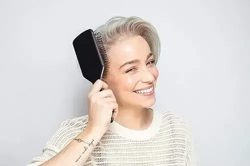 FRAMAR Black Paddle Hair Brush For Women – Wet Paddle Brush Detangler For Thick Hair Brushes For Women, Hairbrush – Reduces Breakage - 5