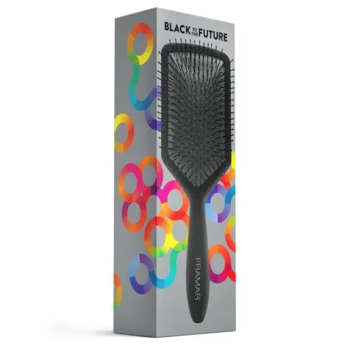 FRAMAR Black Paddle Hair Brush For Women – Wet Paddle Brush Detangler For Thick Hair Brushes For Women, Hairbrush – Reduces Breakage - 4