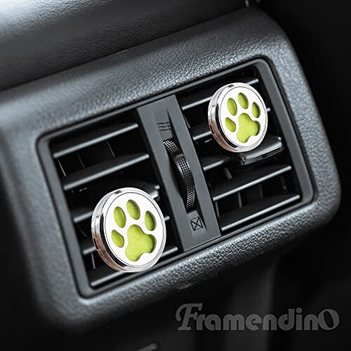 Framendino, 1 Paket It It Dog Paw Print Essential Oil Diffuser Aromaterapi Avtomobil Diffuser Vent Clip Zanglamaydigan Po'lat Havo Tozalagich Medalonlari Erkaklar Ayollar Uchun Sovg'alar Kumush - 5