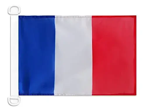 France Civil Ensign NAUTICAL Flag 18'' x 12'' - French merchant flags 30 x 45 cm. - Banner 12x18 in for boat - AZ FLAG 