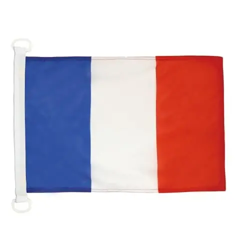 France Civil Ensign NAUTICAL Flag 18'' x 12'' - French merchant flags 30 x 45 cm. - Banner 12x18 in for boat - AZ FLAG - AZ FLAG (1)