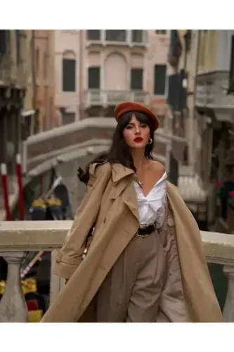 Французский художник Австралийская шерстяная фетровая шапка черепица-черепица - GOLDMINE (1)