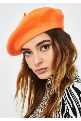 Французский Художник Австралийская Шерстяная Фетровая Шапка Оранжевый-Оранжевый - GOLDMINE (1)