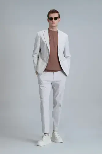 Frank Smart Erkak Chino Shim Slim Fit Bej-Bej - 1