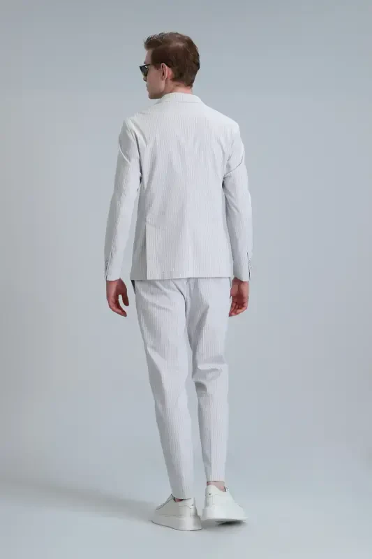 Frank Smart Erkak Chino Shim Slim Fit Bej-Bej - 6