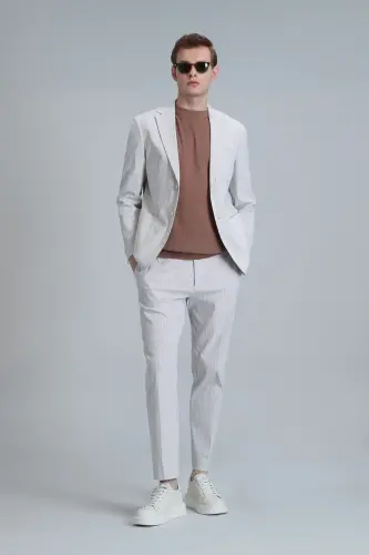 Frank Smart Erkak Chino Shim Slim Fit Bej-Bej - 1