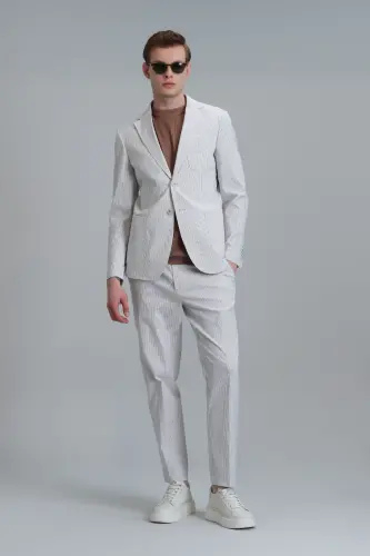 Frank Smart Erkak Chino Shim Slim Fit Bej-Bej - 5