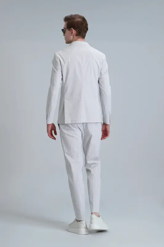 Frank Smart Erkak Chino Shim Slim Fit Bej-Bej - 6