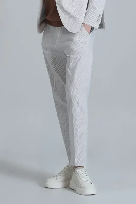 Frank Smart Erkek Chino Pantolon Slim Fit Bej-Bej - 2