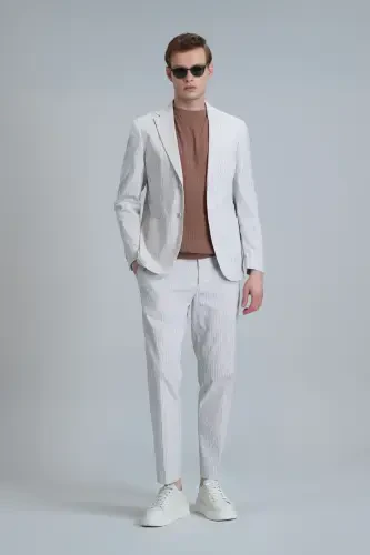 Frank Smart Erkek Chino Pantolon Slim Fit Bej-Bej - 3