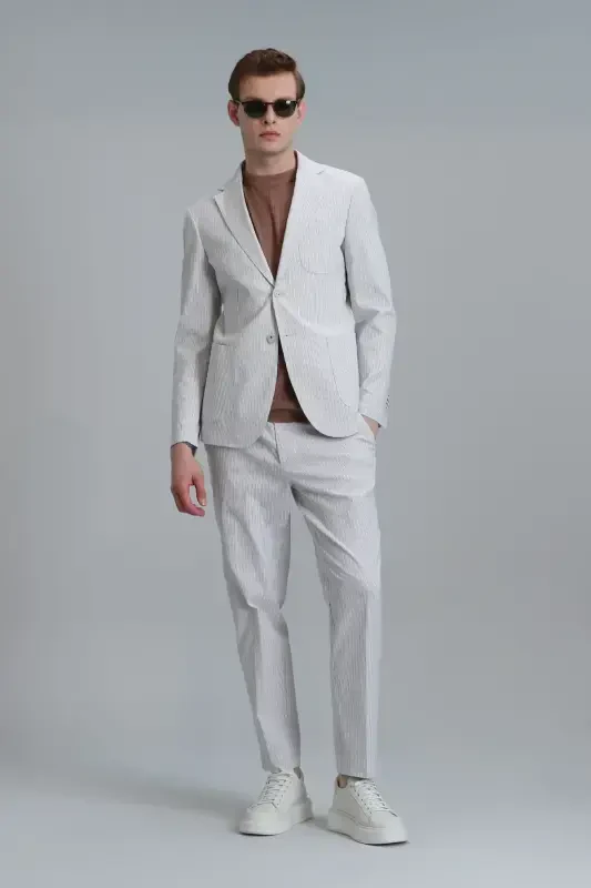 Frank Smart Erkek Chino Pantolon Slim Fit Bej-Bej - 5